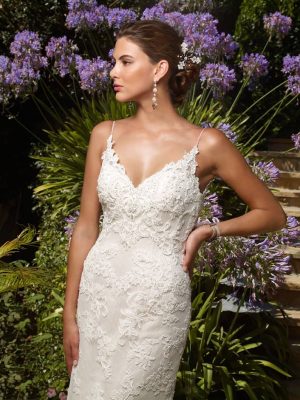 Casablanca Style 1975 Fit and Flare Wedding gown alterations San Diego