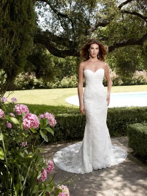 Casablanca Style 2022 Fit and Flare Wedding Dress