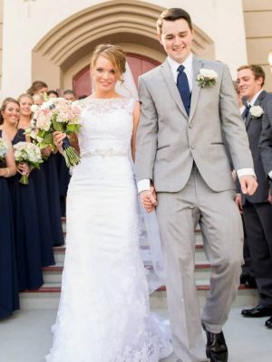 Casablanca Style 2146 Trumpet Romantic lace wedding dresses