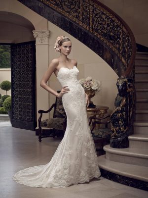 Casablanca Style 2201 Fitted A line Modern minimalist wedding dresses