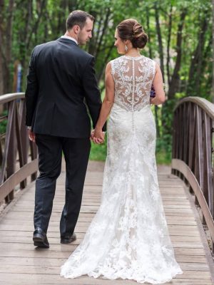 Casablanca Tulip Fit n Flare Custom wedding dresses San Diego