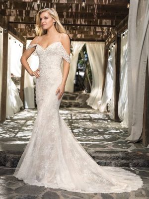 Casablanca Whitney Fit and Flare Wedding Dress