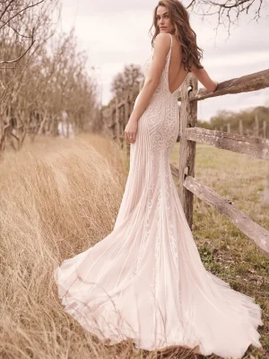 Maggie Sottero Ambreal Sheath Wedding Dress x