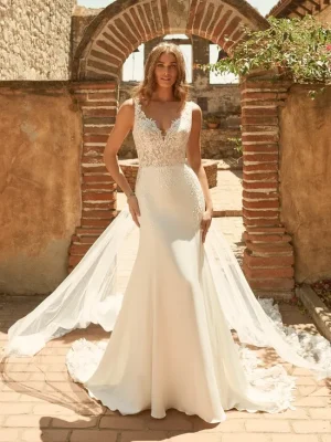 Maggie Sottero Mayuri Fit and Flare Custom wedding dresses San Diego