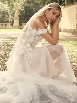 Maggie Sottero Mirra A line Wedding gown alterations San Diego