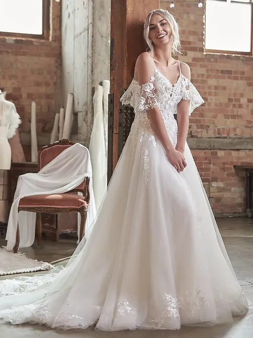 Maggie Sottero Pia A line Bridal boutique San Diego