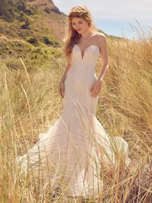 Rebecca Ingram Aretha mermaid Wedding gown alterations San Diego