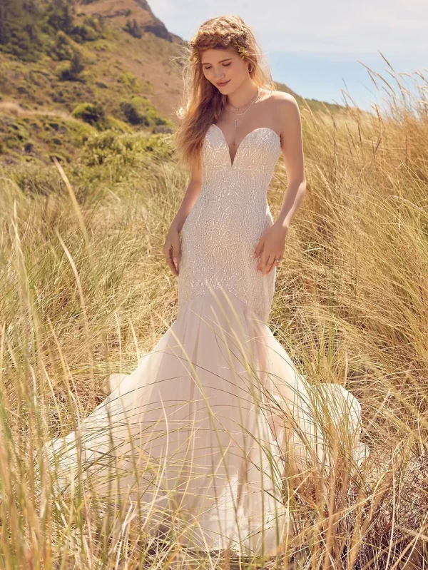 Rebecca Ingram Aretha mermaid Wedding gown alterations San Diego
