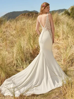 Rebecca Ingram Calista Fit and Flare Bridal gown San Diego showroom