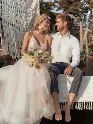 Rebecca Ingram Minerva A Line Wedding Dress 7 Bridal boutique San Diego