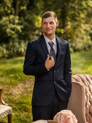 Slim Fit Navy Sterling Wedding Suit Style 371 03
