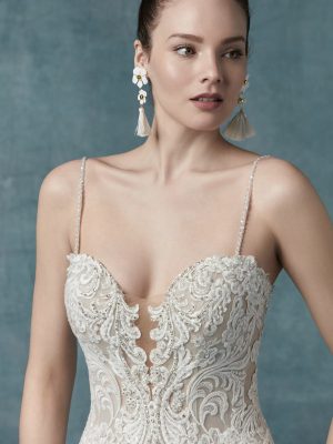 Alistaire Fit and Flare Wedding Dress by Maggie Sottero 04
