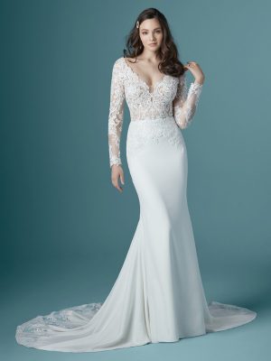 Althea Sheath Wedding Dress by Maggie Sottero 01