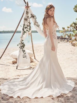 Beverly Sheath Wedding Dress by Rebecca Ingram 02