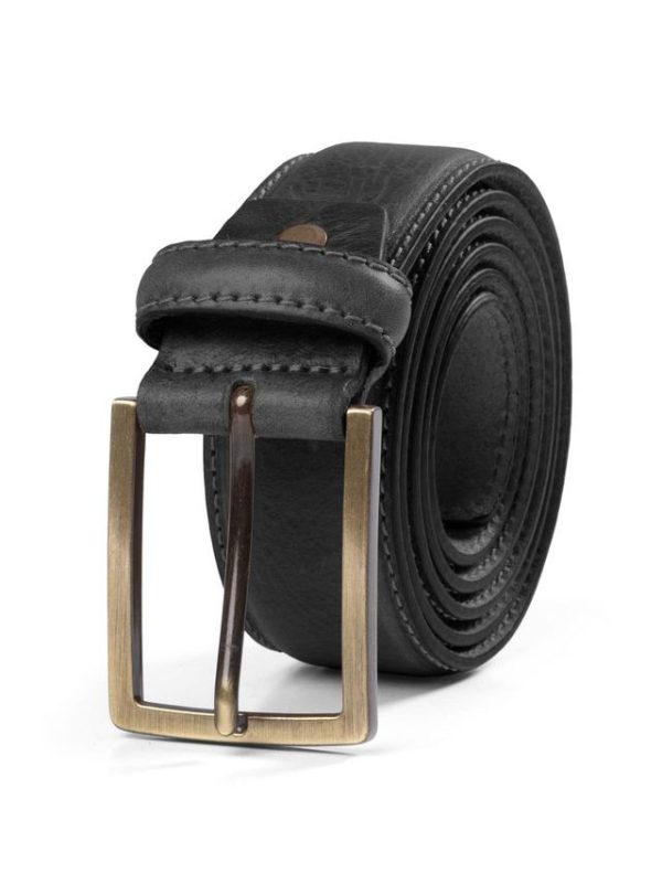 Black Italian Leather Belt Style NILB