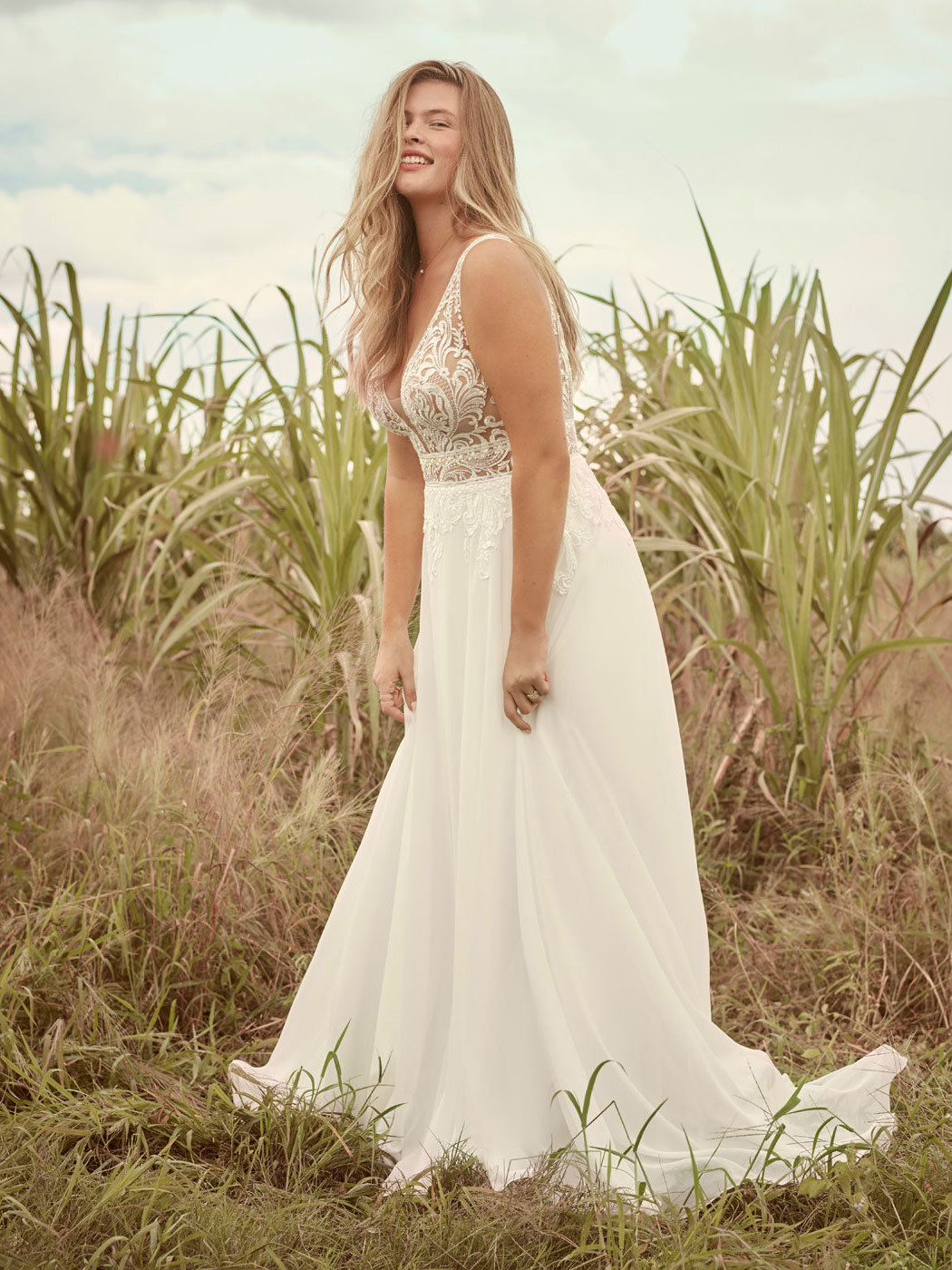 Breanne A Line Wedding Dress by Rebecca Ingram 01