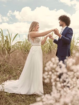 Breanne A Line Wedding Dress by Rebecca Ingram 05