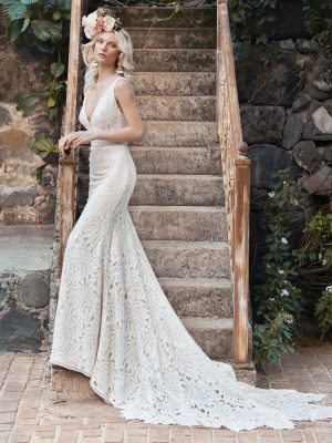 Burke Fit and Flare Wedding Dress by Maggie Sottero 05