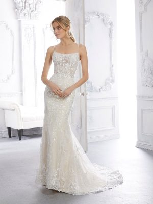 Cara Fit and Flare Wedding Dress by Morilee 01