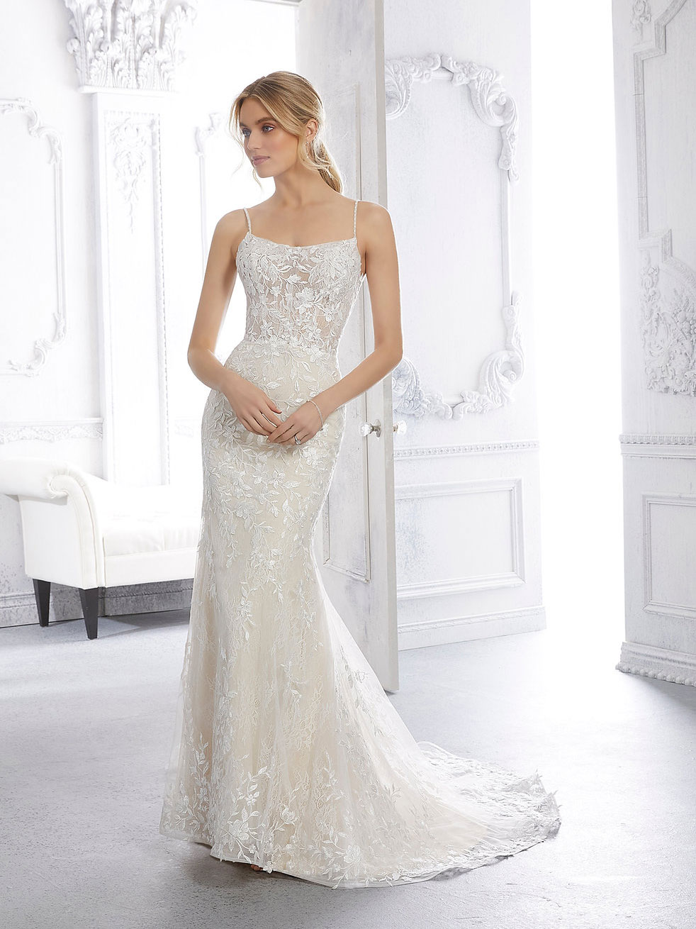 Cara Fit and Flare Wedding Dress by Morilee 01