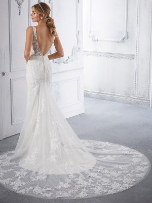Celine Fit and Flare Wedding Dress by Morilee 02