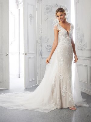 Chiara Fit and Flare Wedding Dress by Morilee 03