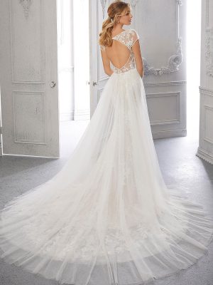Chiara Fit and Flare Wedding Dress by Morilee 04
