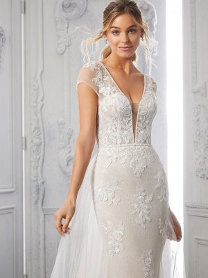 Chiara Fit and Flare Wedding Dress by Morilee 05