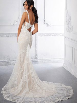 Clarita Fit and Flare Wedding Dress by Morilee 02