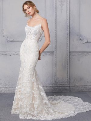 Claudine Fit and Flare Wedding Dress by Morilee 01