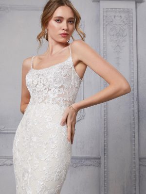 Claudine Fit and Flare Wedding Dress by Morilee 03