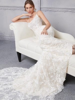 Claudine Fit and Flare Wedding Dress by Morilee 05