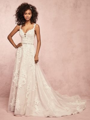 Courtney A Line Wedding Dress by Rebecca Ingram 01
