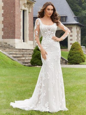 Darlene Fit and Flare Wedding Dress by Morilee 01