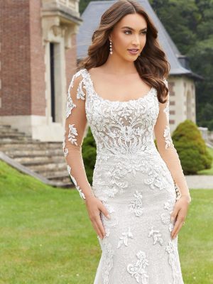 Darlene Fit and Flare Wedding Dress by Morilee 03
