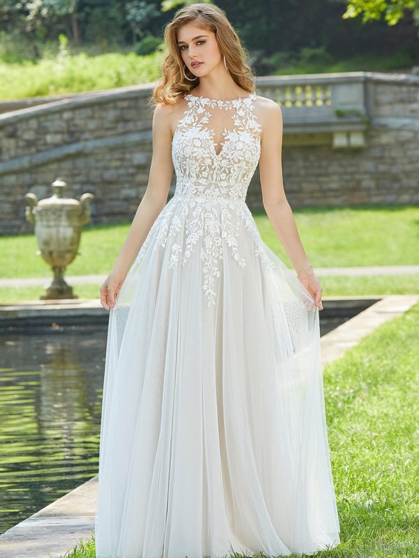Devon A Line Wedding Dress by Morilee 01