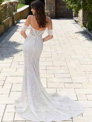 Estelle Fit and Flare Wedding Dress by Madeline Gardner 02