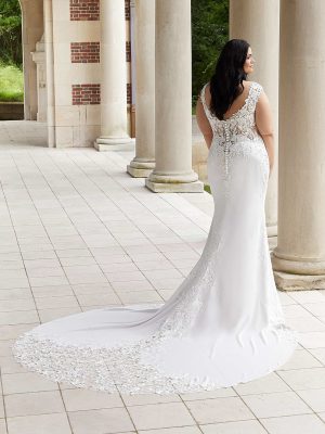 Evie Fit and Flare Wedding Dress by Morilee 02
