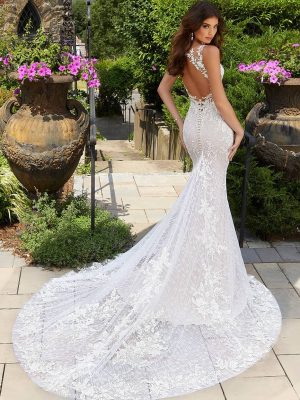 Evita Fit and Flare Wedding Dress by Madeline Gardner 02