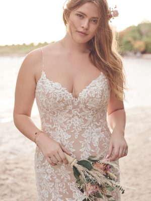 Forest Trumpet Wedding Dress by Rebecca Ingram 03