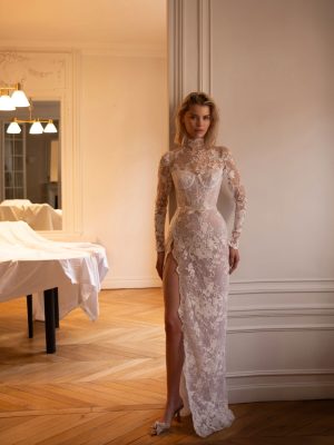 Gizel Sheath Wedding Dress by Shiran Abergel 01
