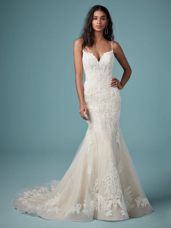 Glorietta Fit and Flare Wedding Dress by Maggie Sottero 01