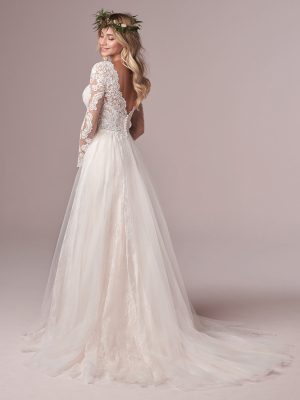 Iris A Line Wedding Dress by Rebecca Ingram 002