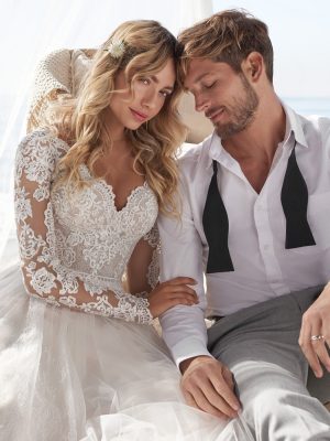 Iris A Line Wedding Dress by Rebecca Ingram 06