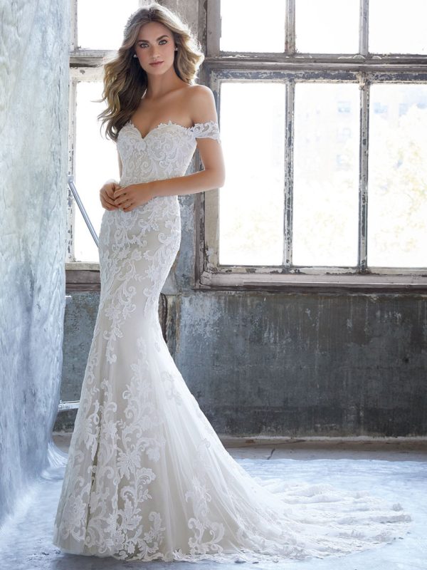 Kassia Sheath Wedding Dress by Morilee 01