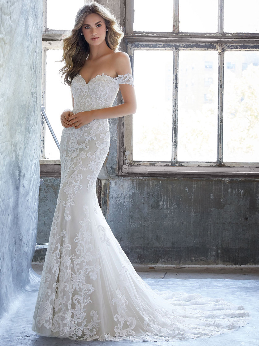 Kassia Sheath Wedding Dress by Morilee 01
