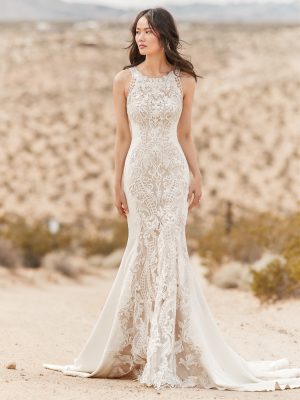 Kevyn Fit and Flare Wedding Dress by Sottero Midgley 05