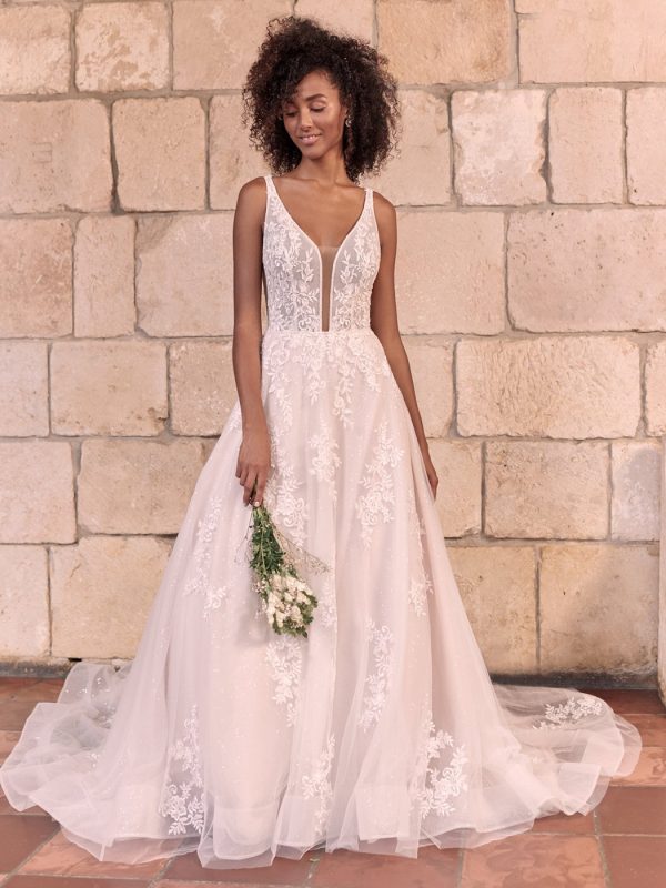 Leticia A Line Wedding Dress by Maggie Sottero 01