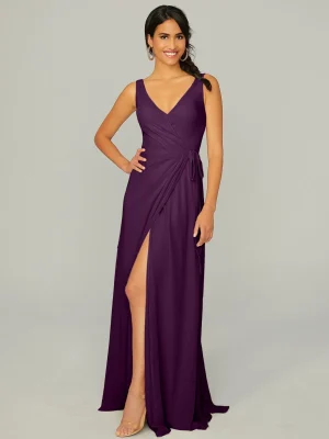 Madeline Gardner Style 21771 A line Bridesmaid Dress by Morilee EGGPLANT