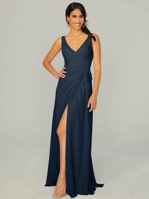 Madeline Gardner Style 21771 A line Bridesmaid Dress by Morilee NAVY